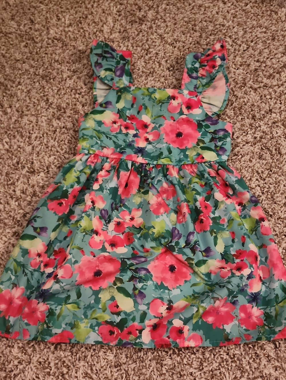 Counting Daisies Floral Dress, Size 3T, Pre-owned But VGUC